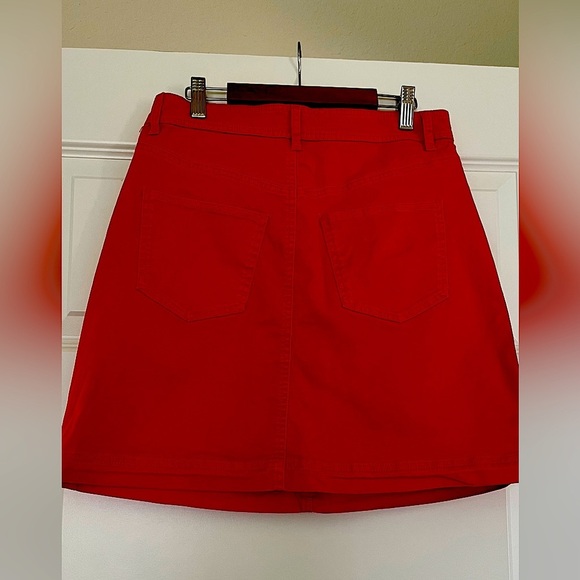 Boden Women's Orange Cotton Skirt Above the Knee Height Size 6 - Picture 6 of 7